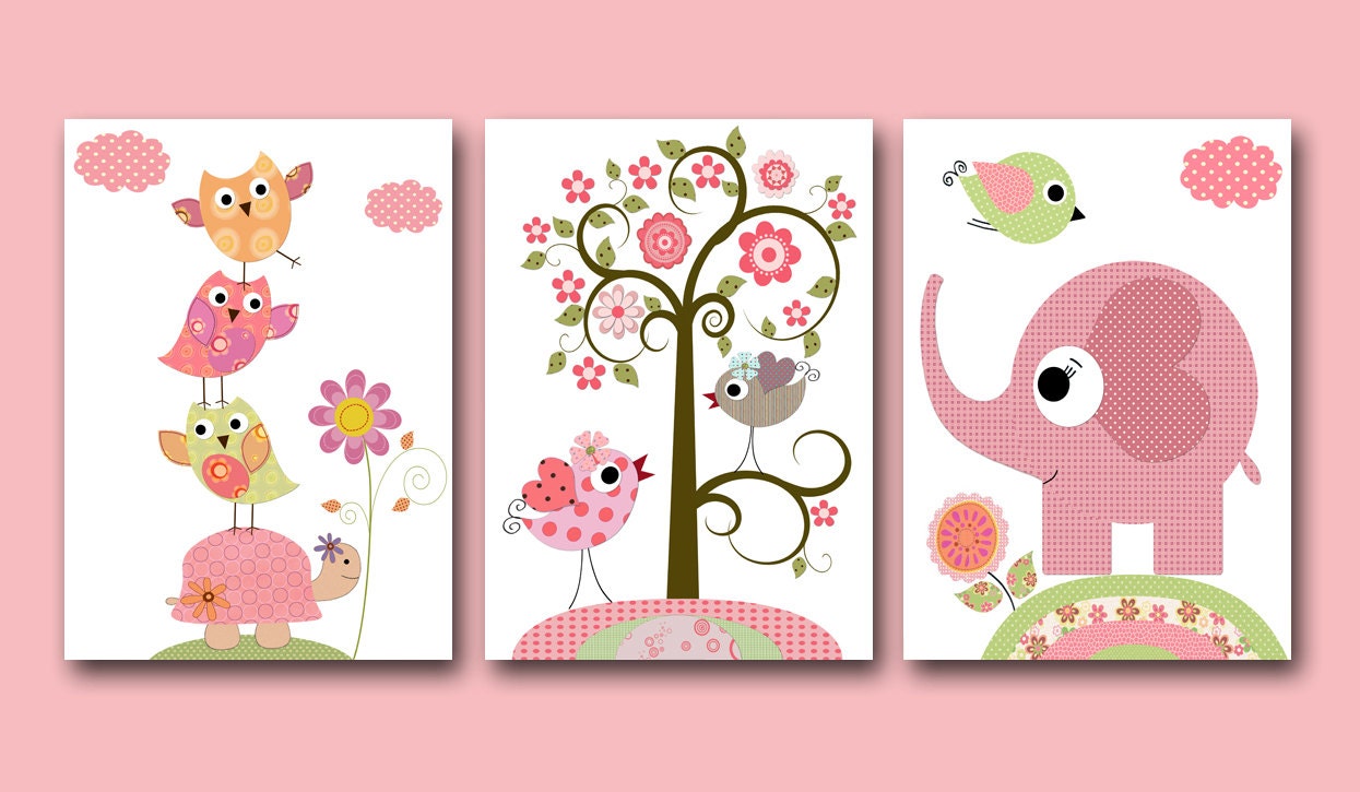 Kids Wall  Art  Baby Girl  Nursery  Baby Girl  Room Decor  Nursery 