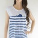 Whale Fish Sea Ocean Animal Style Art Fashion Women T-shirt Animal Tunic Tank White T-Shirt Screen Print Size M