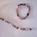 Pink and silver sparkle set bracelets