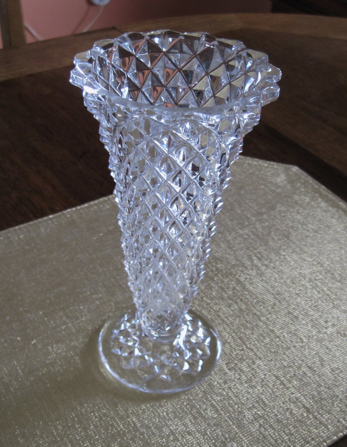 Vintage 1970's Crystal Vase from Princess House