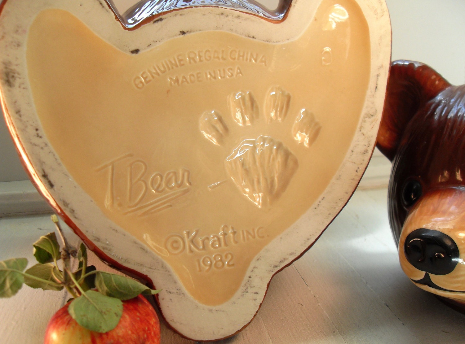 Large Cookie Jar T. Bear Kraft Marshmallow Regal China