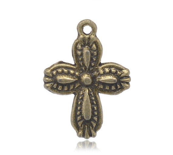 Cross Antique Bronze pieces cross antique charms  Charms