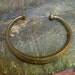 Thin Vintage Bronze Bracelet from India with beautiful carving
