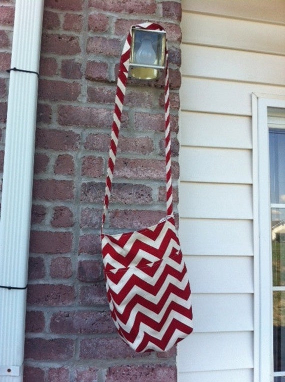 red chevron purse