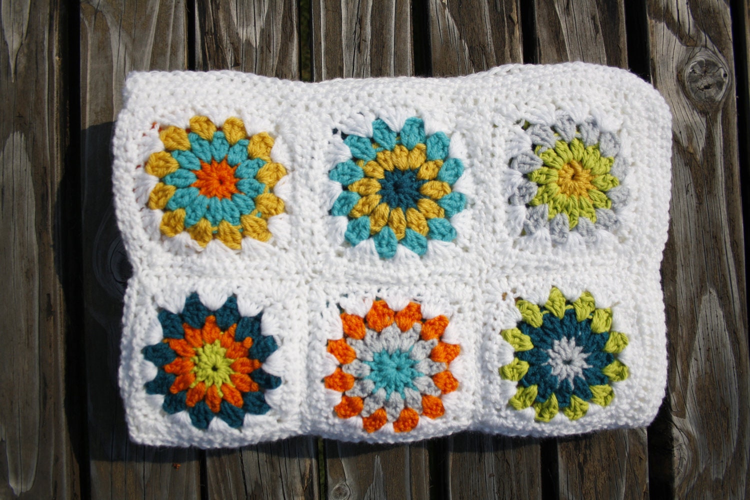 Crochet Baby Blanket Sunburst Granny Square Modern Baby - ðzoom crochet baby blanket sunburst granny square modern baby - ðzoom