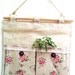 50% off-Natural Style Linen Canvas Hanging Storage Bags / Debris Bags/ Organizer Bag, 2 pocket. Holiday free shipping