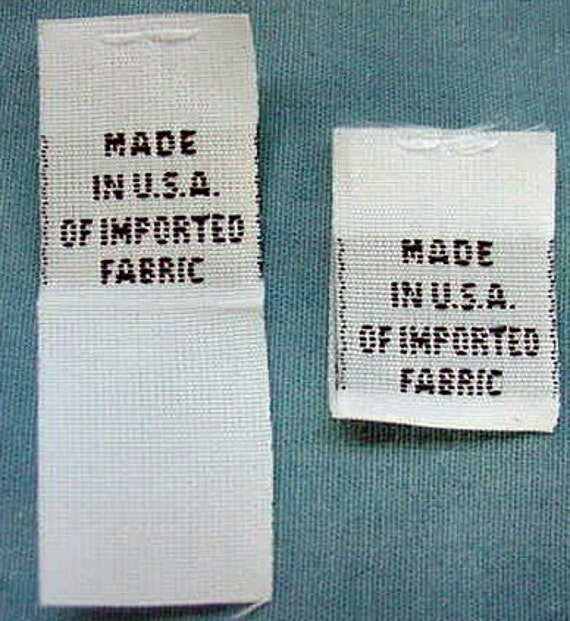 50 pcs White Woven Clothing Labels Care Label Made in USA