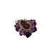 Amethyst solar stalactite silver vermeil pendant 40mm