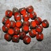 8mm Czech,Picasso Opaque Orange 3-Cut Beads