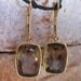 14k Rectangular Cushion Cut Smoky Topaz Dangle Earrings