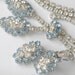 Vintage 1950s Rhinestone Set Blue and Crystal Demi Parure Necklace and Earrings High Fashion Jewelry Silver Bridal Wedding