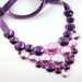 bib purple necklace bib purple pink necklace bib pink necklace bib bridesmaid necklace bridal necklace party prom necklace