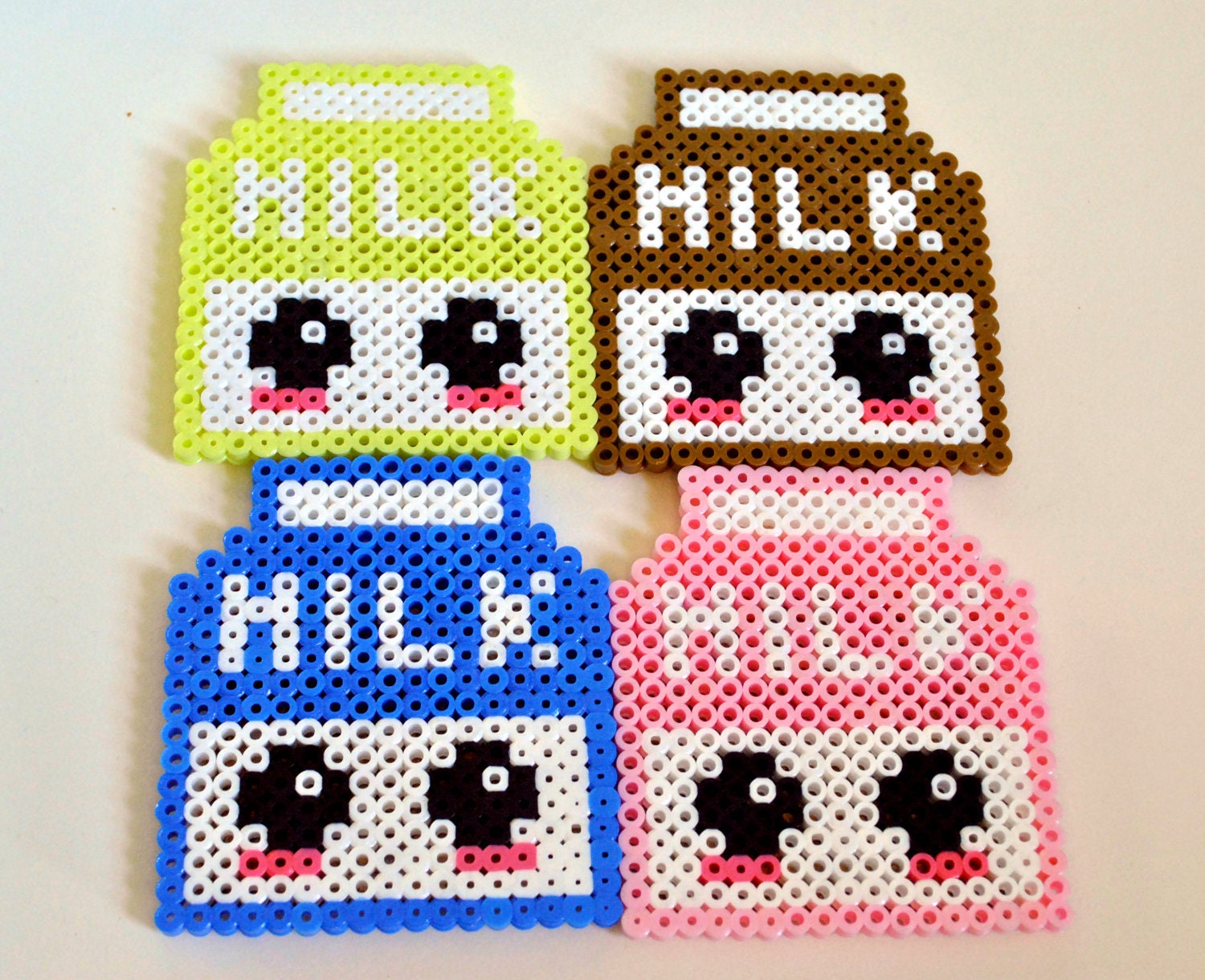 Kawaii Milk Carton Perler Bead Sprite by NerdyLittleSecrets