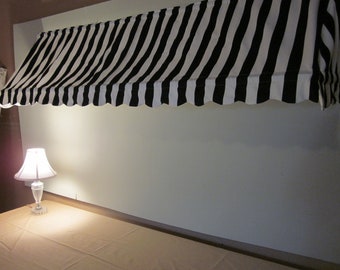 Party Table Awning - 18" High, 70" Wide and 16" extension from wall (Choose from Available Fabrics or Provide Your Own Fabric)