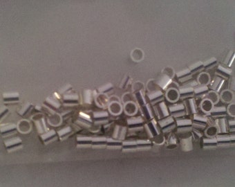 100 Bulk Package 2x2 Sterling Silver Crimps