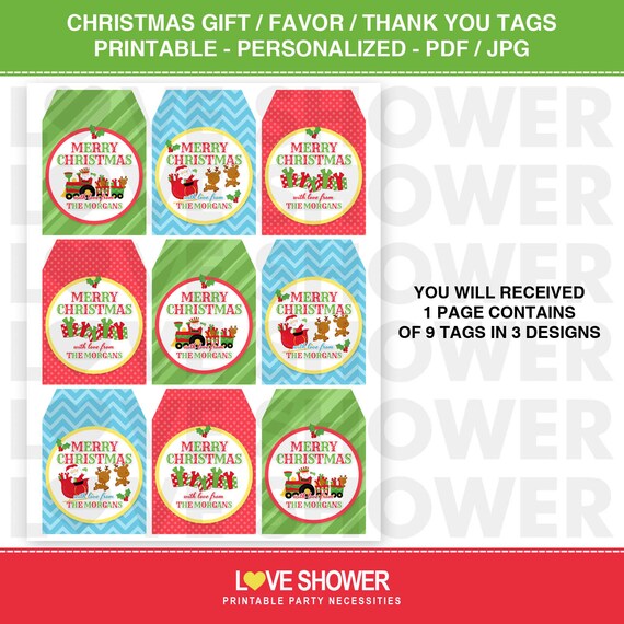 items similar to christmas gift tags favor tags thank items similar to christmas gift tags favor tags thank