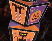 Halloween DIY decor pdf printable mini treat box / favor box / cupcake box INSTANT DOWNLOAD Il_170x135