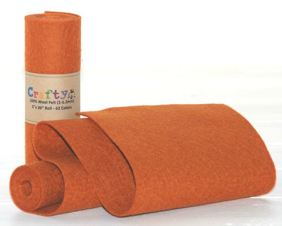 100% Wool Felt Roll 5 x 36 Wool Felt Roll Wool by CraftyWoolFelt