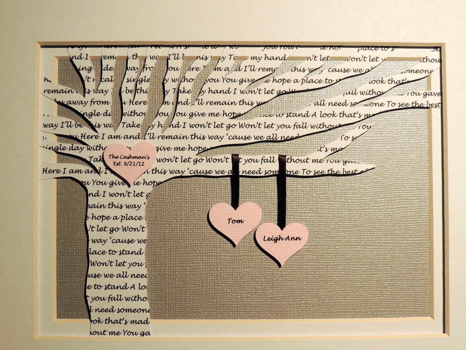 Personalized Wedding Gift Wedding Song Lyrics by HappyMomsCrafts