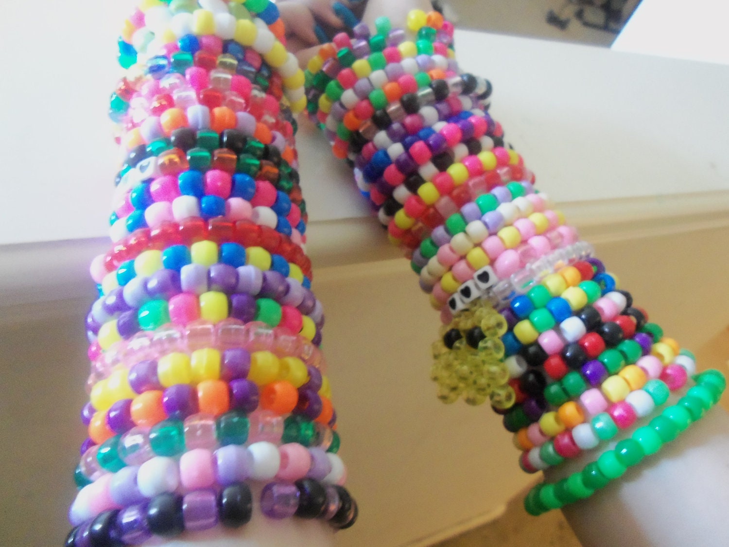 50 Kandi Rave Bracelets Colorful Cute