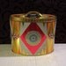 Vintage Tin Pink and Orange Delight - Beautiful Medallion Motifs with Embossed Details Made in England