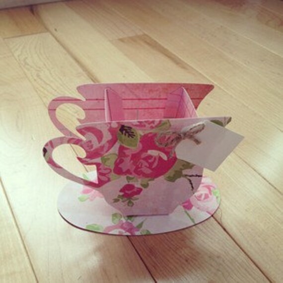 10 Rose Tea Cup Favors