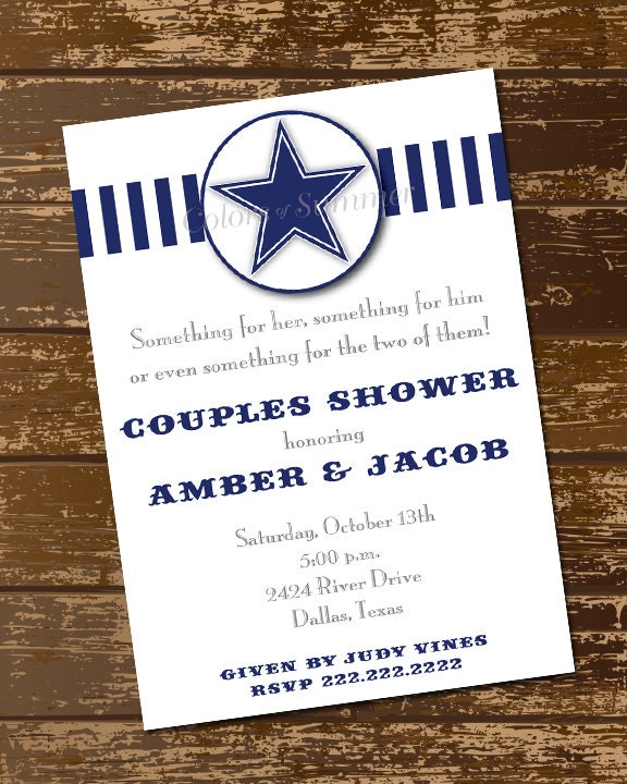 Dallas Cowboys Baby Shower Invitations 3
