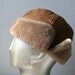 Men's bomber hat, faux fur men's hat, vintage trapper hat in brown, size 23" (58cm), men's winter fashion, Russian style