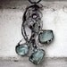 Handmade pendant with raw Aqua Quartz