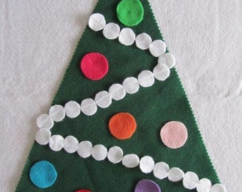 Mini Felt Christmas Tree and Ornaments - for Felt Board