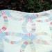 Double Wedding Ring - Vintage Quilt - Pastel Cottons on White-1930's to 1940's - 77" X 90"