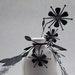 Metal foliage on English fine bone china bottle