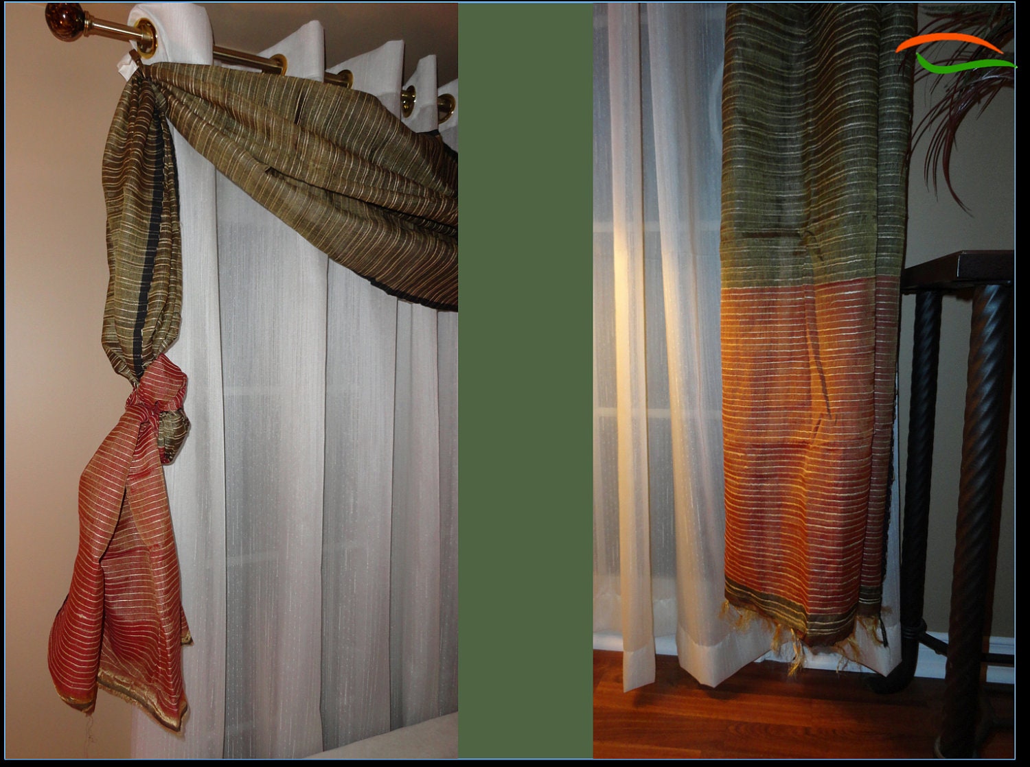 Window curtains indian curtains ethnic custom curtains Silk