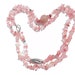 Natural stone necklace,Rose quartz necklace,metal bead pink necklace, gift necklace, love necklace,summer necklace,handmade necklace
