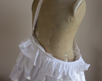Melissa Frances White Ruffle Tote On sale 50% Off