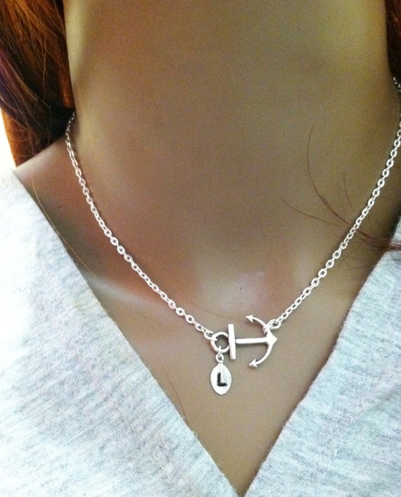 Christmas giftPersonalized anchor necklaceAnchor