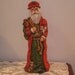 Christmas, Ceramic Santa ( looks like he was carved) hand painted by Joan Davis, 15" tall