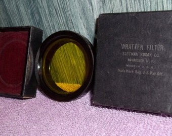 Vintage Eastman Kodak Wratten Filter K2 Yellow, with Original Box