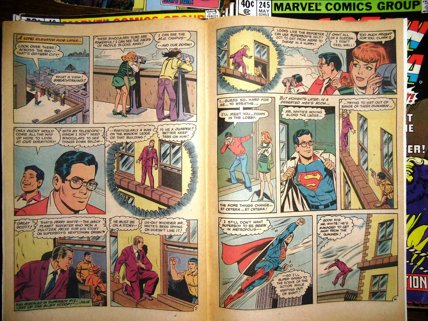Superman Comic Books For Upcycling Vintage Complete Book
