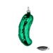 Vintage 4" Green Glass Pickle Holiday Ornament