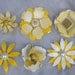 Enamel Flower Brooches Pins Vintage Style Yellow and White Wedding Bridal Bouquet Lot of 6