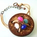 Light Brown cotton cord button bracelet
