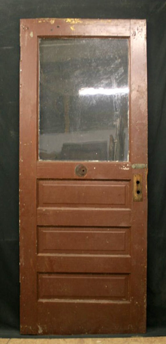 Items similar to 32"x79 Antique Pine Wood Exterior Entry ...