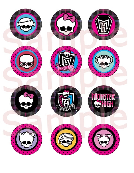 items similar to printable monster high 2 cupcake toppers instant