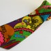 SALE Vintage 1960's Necktie/ Men's Tie/ Zodiac Symbols/ Astrology/ Bold Print/ Wide/ Neon