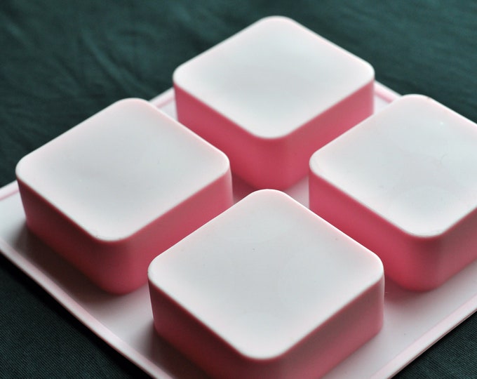 Flexible Silicone Silicon Soap Molds Cake Molds Chocolate Molds - 4 Square Bar