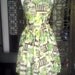 RESERVED for Jan.A.........Atomic Tiki Elvis Polynesian 50s 60s circle Day Dress M8
