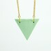 Triangle Necklace, Mint Green Triangle Necklace, Mint Green Necklace, Geometric Necklace, Mint Green Geometric Necklace, Triangle Jewelry