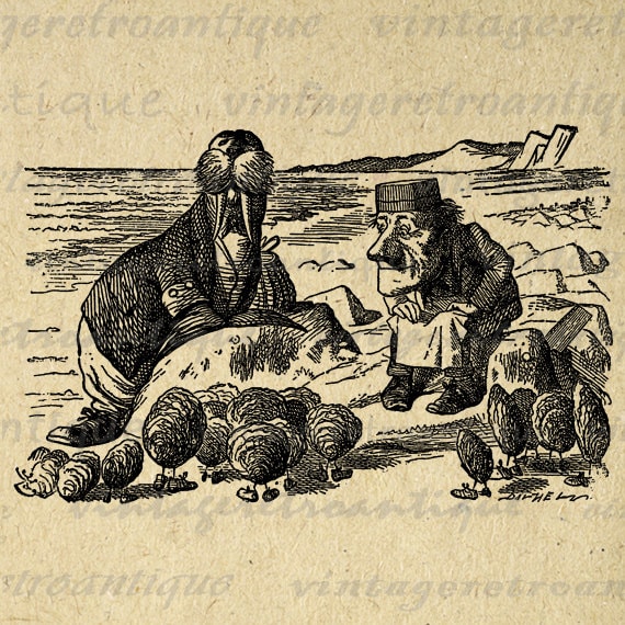 The Time Has Come the Walrus Said Printable by VintageRetroAntique The Time Has Come the Walrus Said Printable by VintageRetroAntique