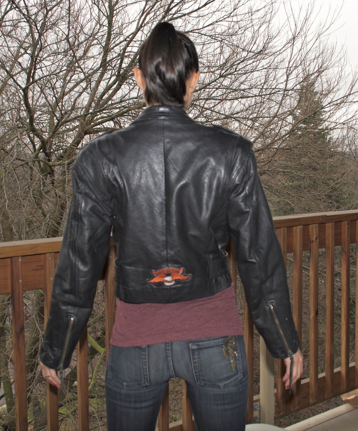 vintage harley leather jacket